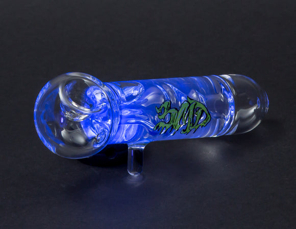 3MD Glycerin Hand Pipe Clear with Blue UV