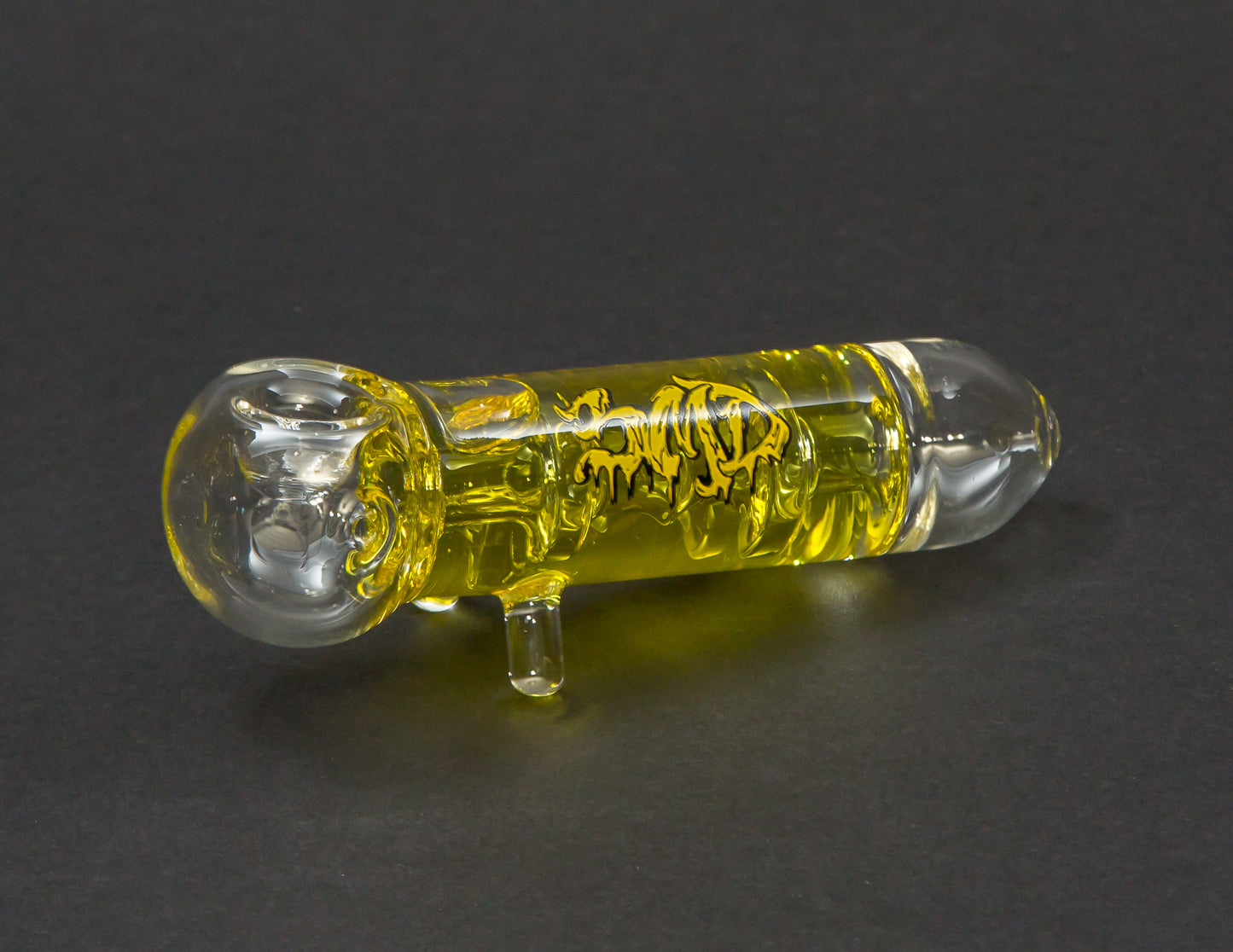3MD Glycerin Hand Pipe Yellow with Blue UV
