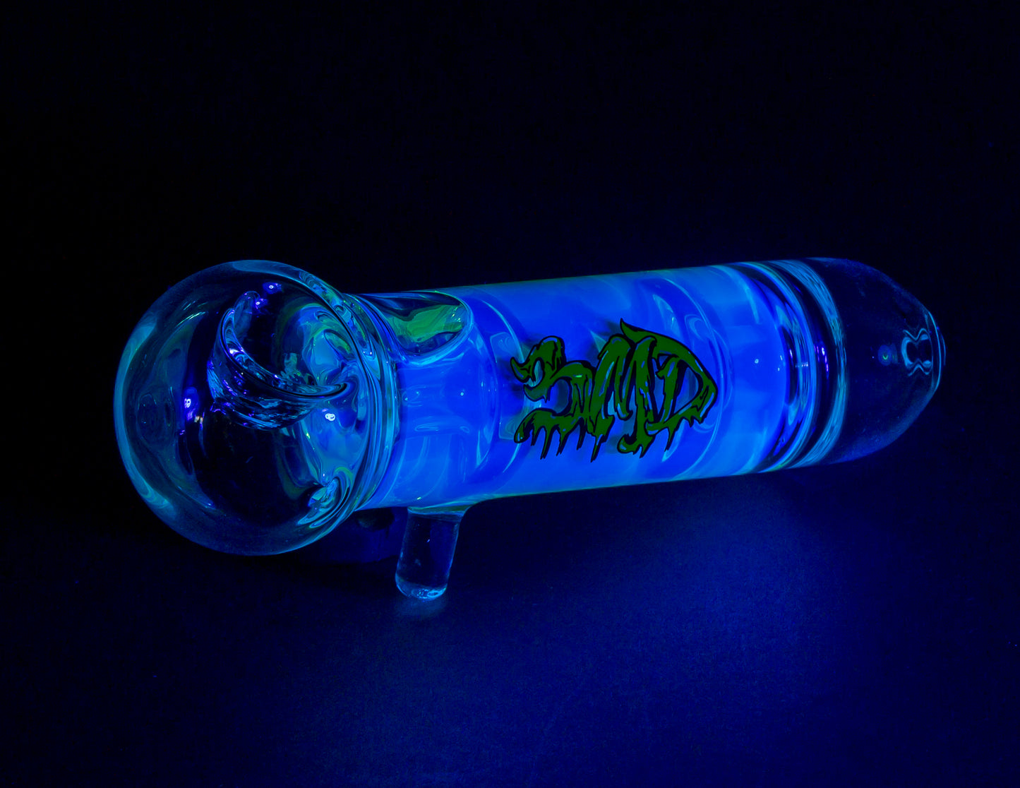 3MD Glycerin Hand Pipe Yellow with Blue UV