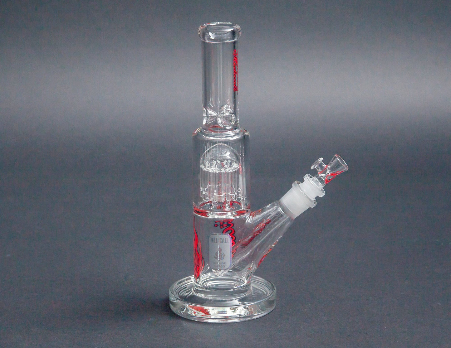 Medicali 10″ 8Tree Straight tube with Red Logo