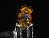 Barry Glass Mini Peak Bubble Carb Cap NS Yellow