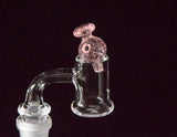 Barry Glass Mini Peak Bubble Carb Cap Pink Lollipop