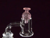 Barry Glass Mini Peak Bubble Carb Cap Pink Lollipop