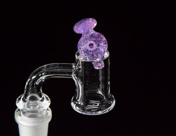 Barry Glass Mini Peak Bubble Carb Cap Purple Lilac