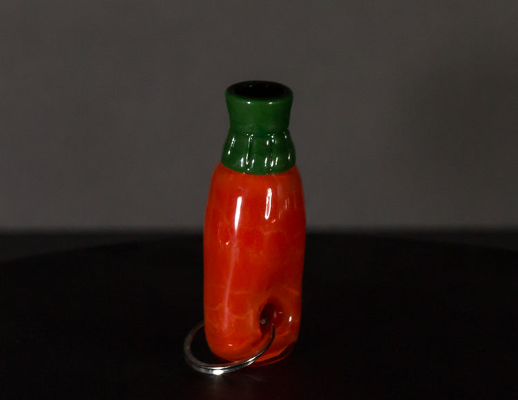 Empire Glassworks Sriracha Bottle Keychain Chillum