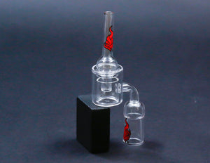 Medicali 14mm Female Quartz Thermal Banger with matching decal carb cap